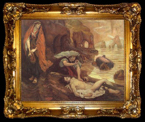 framed  Brown, Ford Madox The Finding of Don Juan by Haidee, ta009-2